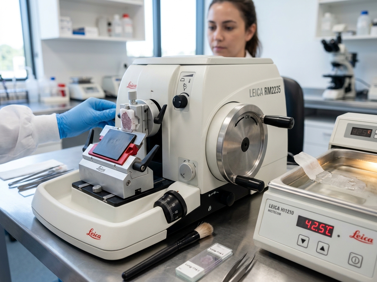 Precision Histology Rotary Microtome and Sectioning Workstation